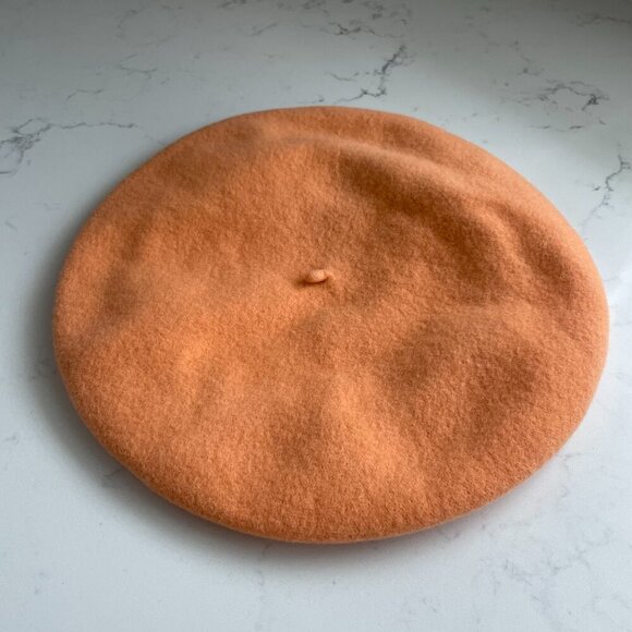 Patricia Dumont Classic Wool Blend Beret/Tam Hat Made in Italy Peach Sz OS - Picture 3 of 6
